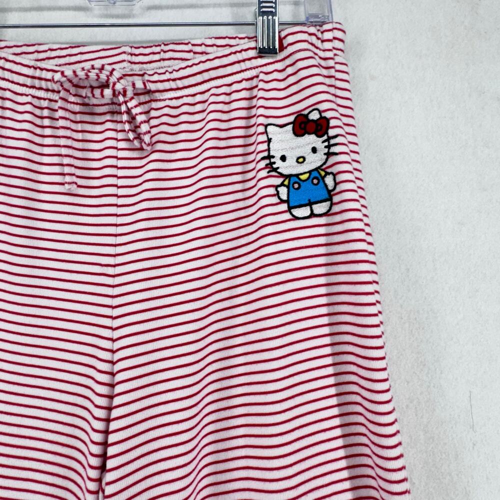 Hello Kitty Pajama Set Womens Small Pink Stripe Lounge Sleep Sanrio coquette - Picture 7 of 8